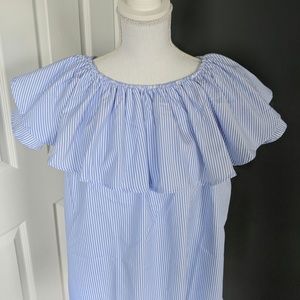 Adorable Blue and White Pinstripe Dress